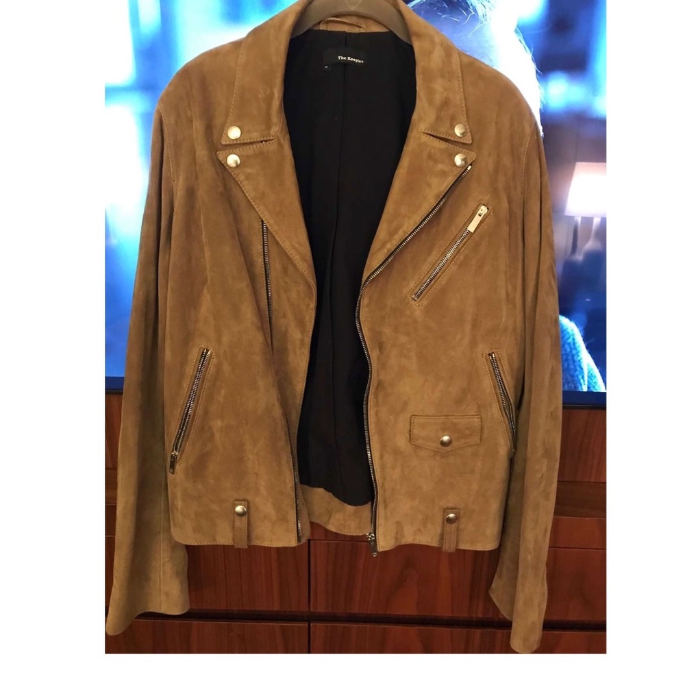 Men’s Kooples Suede Moto Jacket FW 2016